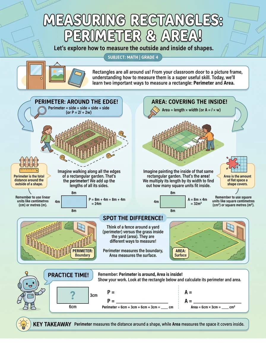 Worksheet: Perimeter & Area